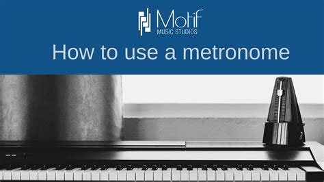 How To Use A Metronome Youtube