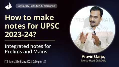 Masterclass The Best Way To Make Notes For UPSC MPSC 2023 24 By Pravin