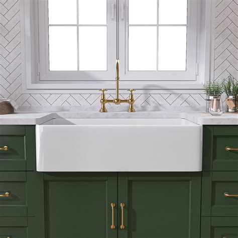 Rohl RC3018WH FIRECLAY Kitchen Sinks, 30-Inch by 18-Inch by 10-Inch