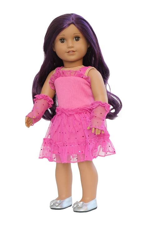 18 Doll Spaghetti Strap Sequin Dress And Gloves The Doll Boutique