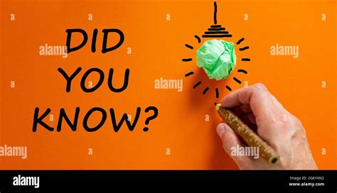 Did You Know Symbol Businessman Writing Words Did You Know Isolated