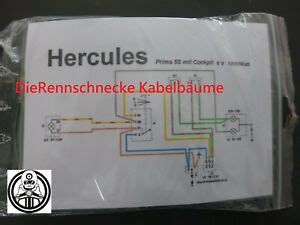 Hercules Prima S Extern Kabelbaum Kabelsatz Nachbau Incl Farbigem