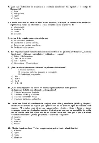 Forma A Prueba Civilizaciones Pdf Descarga Gratuita