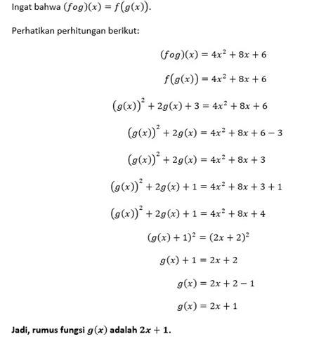 Diketahui F X X² 2x 3 Dan F O G X 4x²