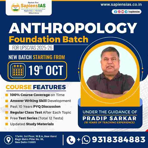 Anthropology Optional Coaching For Upsc Cse Sapiens Ias