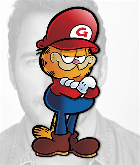 Mario Garfield And Chris Pratt Mario And 3 More Drawn By Doc Shoddy