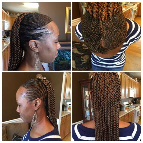 Corn Rows And Two Strand Twists Corn Rows Two Strand Twists Box Braids Hairstyles For Black