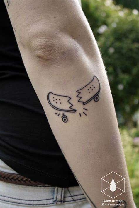 Simple Skateboard Tattoo