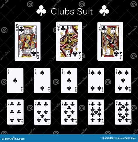 Playing Cards Clubs Suit Stock Photo Image Of Club Isolated 80734822
