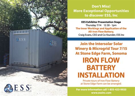 Ess To Showcase Low Cost Iron Flow Battery Ideal For Long Duration Energy Storage And Microgrid