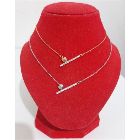 Jual Kalung Koye Love Perak Lapis Mas Putih Ky Shopee Indonesia