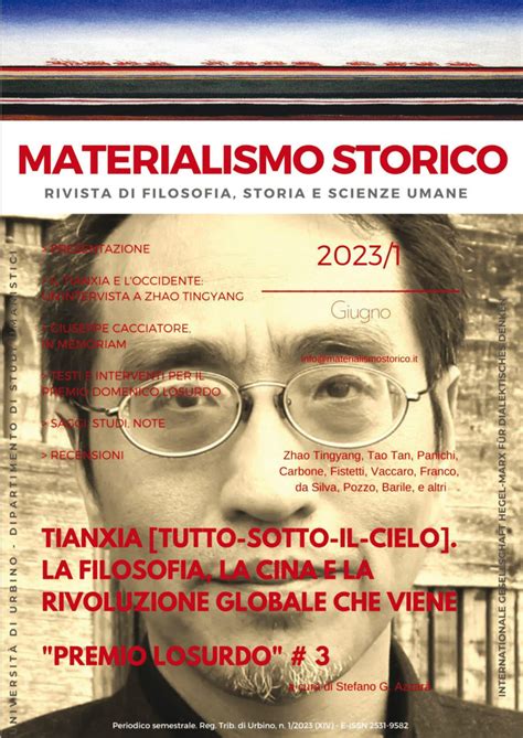 Materialismo Storico Rivista Di Filosofia Storia E Scienze Umane N