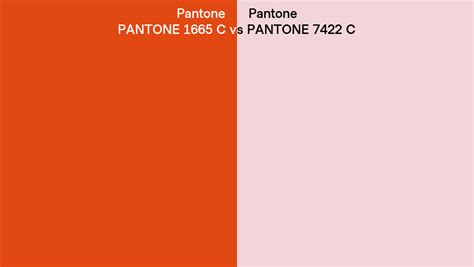 Pantone 1665 C Vs PANTONE 7422 C Side By Side Comparison