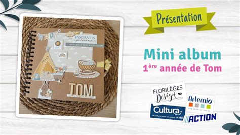 PRESENTATION Mini album 1ère année de Tom scrapbooking