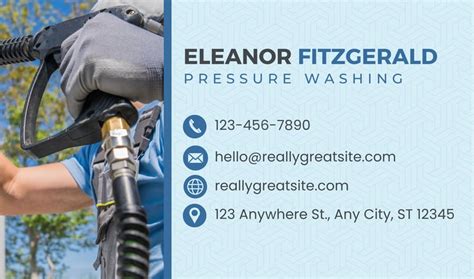 Free Pressure Washing Business Cards Canva