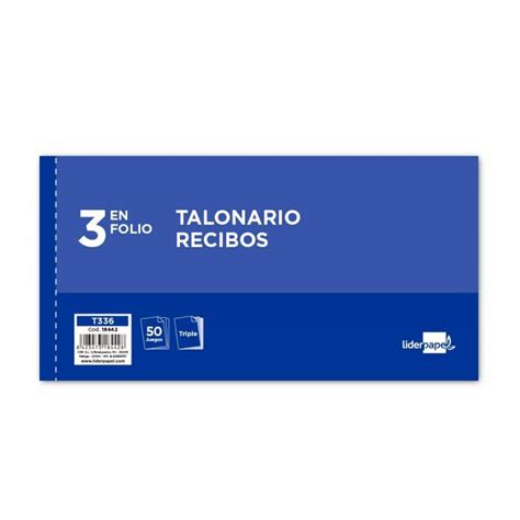 Talonario Liderpapel Recibos F Apaisado Original Y Copias