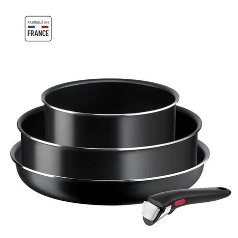 TEFAL L1539302 Ingenio EASY COOK CLEAN Set 4 pièces Revêtement anti