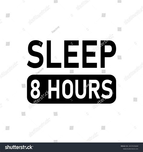 8 Hours Sleep Sign Clipart Image Stock Vector Royalty Free 2037035600