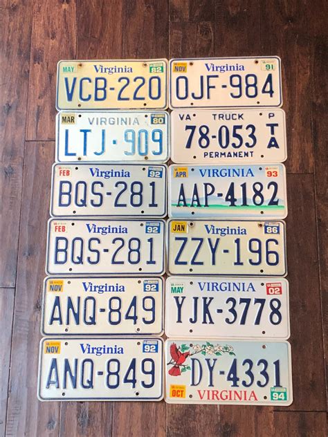 Virginia Choice Of License Plate Pick Your Plate License Plates