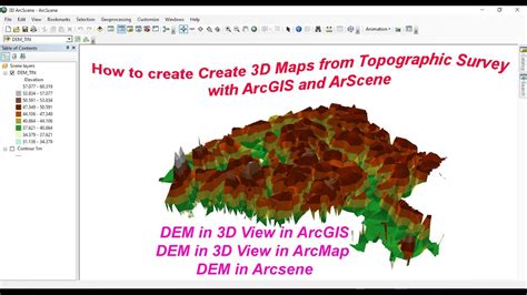 How To Create 3d Dem From Topographic Survey Point With Arcgis And Arscene Dem In 3d View In