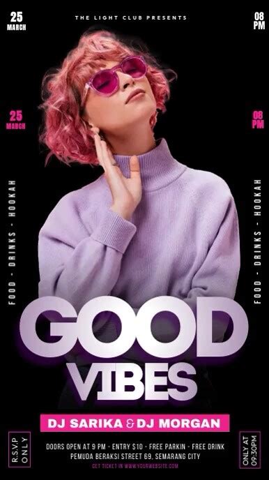 Good Vibes Night Party Template Postermywall