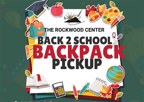 Backpack Giveaway The Rockwood Center