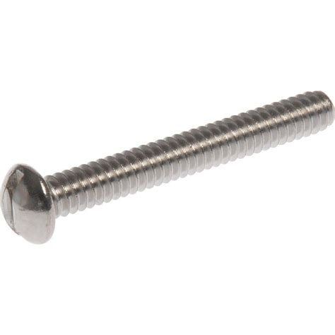 Hillman Stainless Slotted Round Head Machine Screw 5 16 18 X 3