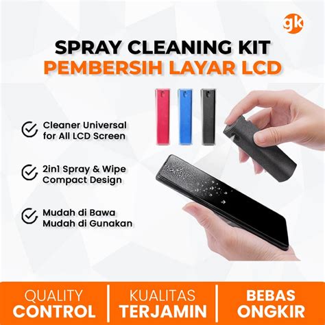 Jual Spray Cleaning LCD Screen Cleaner Wipe 2in1 Semprotan Pembersih