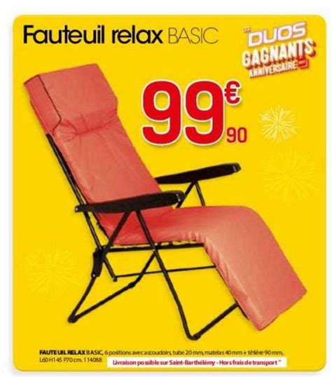 Promo Fauteuil Relax Basic Chez BUT ICatalogue Fr