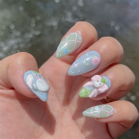 My Neighbor Totoro Nails Ghibli Studio Nails Anime Nails Reusable