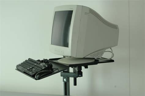 Stackbin -- Standard Monitor Arm with Keyboard Tray