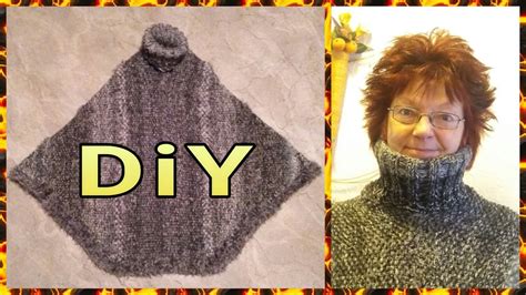 Poncho Mit Rollkragen Stricken • Diy Einfach Julebuergerfee Youtube