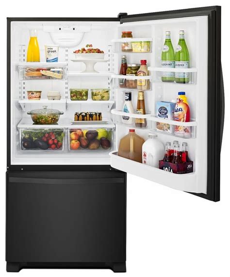 Whirlpool® Gold® 22.1 Cu. Ft. Black Bottom Freezer Refrigerator | Maine ...