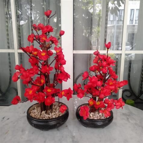 Jual Pohon Imlek Meihua Mehwa Angpao Bonsai 38 Cm Hiasan Dekorasi Imlek