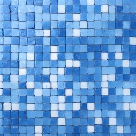 Premium AI Image | Blue marble mosaic tile texture pattern generated by Ai