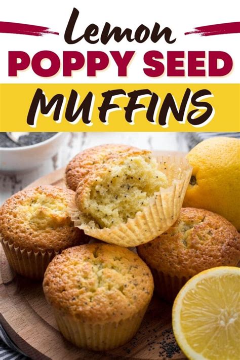 Lemon Poppy Seed Muffins Bakery Style Recipe Insanely Good