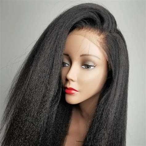 13x6 Italian Yaki 250 Density Brazilian Remy Kinky Straight Lace Front