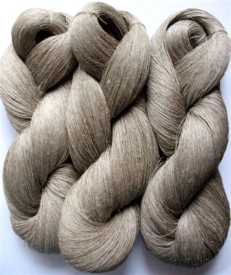 Linen Yarn Natural Gray 450 Gr 159 Oz Cobweb 1 Ply Etsy