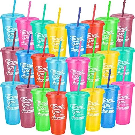 Bokon 30 Pcs Employee Appreciation Ts 24oz Plastic Cups