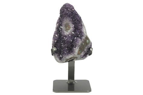 6 5 Dark Purple Amethyst Geode Section On Metal Stand 233935 For