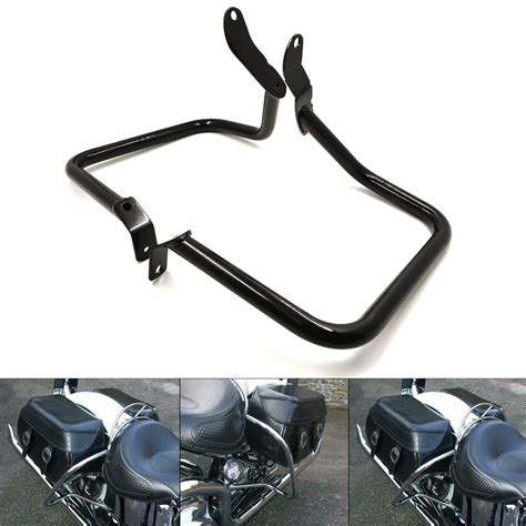 Httmt Rear Saddlebag Guard Rail Crash Bar Compatible With Harley Hd Softail Flst Flstc 2000