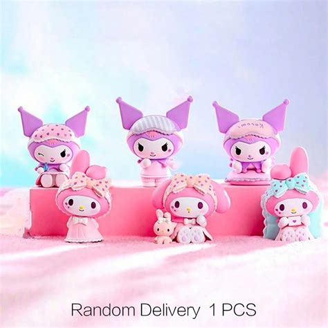 Miniso Sanrio Characters Kuromi My Melody Pajamas Sweetheart Blind Box Ornaments Action Figure