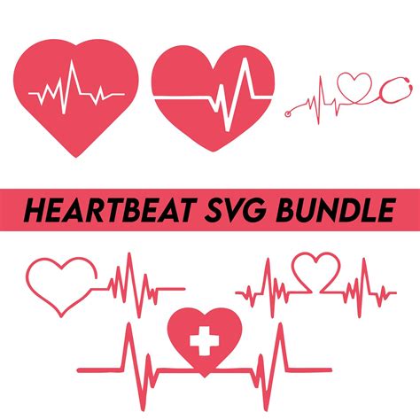 Heart Beat Svg Bundle Ekg Svg Heart Beat Svg Heartbeat Svg Etsy