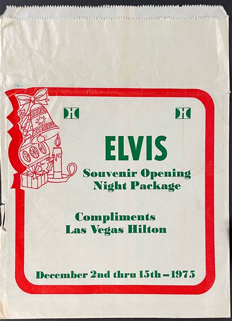 Lot Detail Elvis Presley Vip Souvenir Opening Night Package