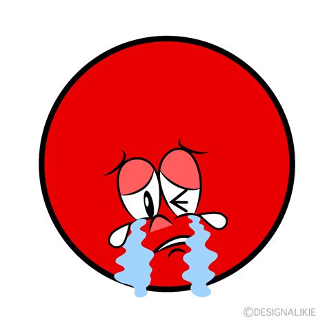 Free Crying Circle Cartoon Clipart Image Charatoon