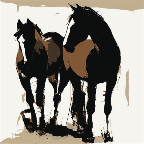 Premium Vector Abstract Horse Art Vector Painting