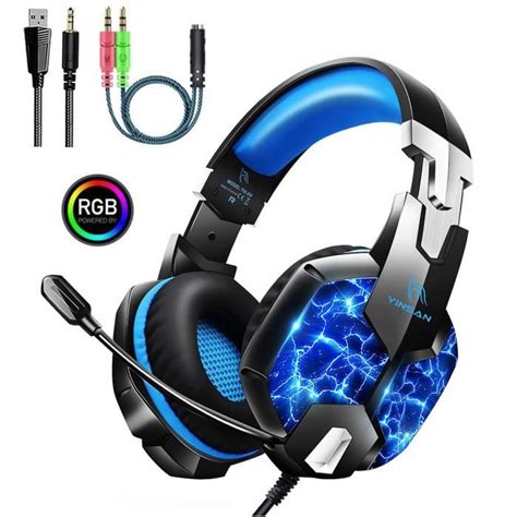 YINSAN Casque Gamer Filaire Pour Gaming PS4 PS5 Xbox One Switch