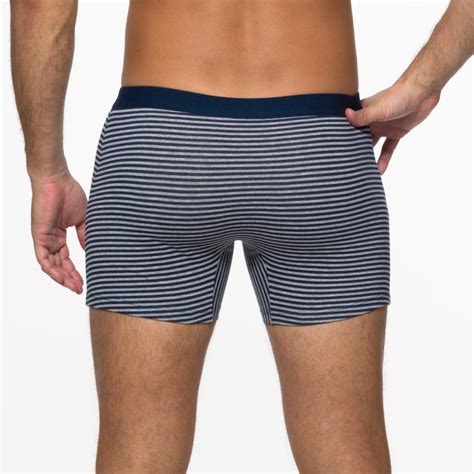 Cueca Boxer De Cotton Bojada Azul E Cinza Trave Underwear Cuecas