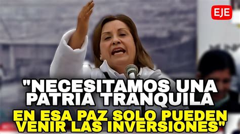 Dina Boluarte Brinda Discurso En Vmt Y Habla Sobre Su Plan Para