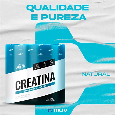 Creatina Monohidratada 300g Shark Pro Muv Viva Em Movimento